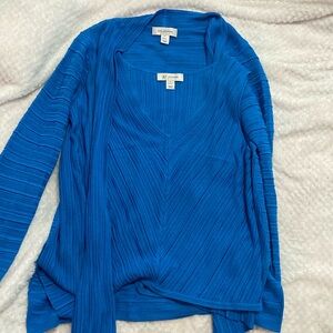 womens blouse and cardigan set